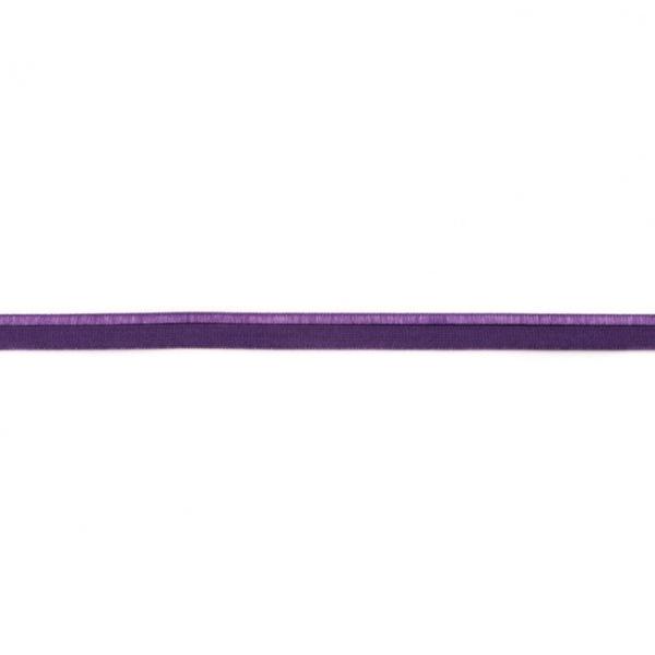 elastisches Glanz-Paspelband Lila